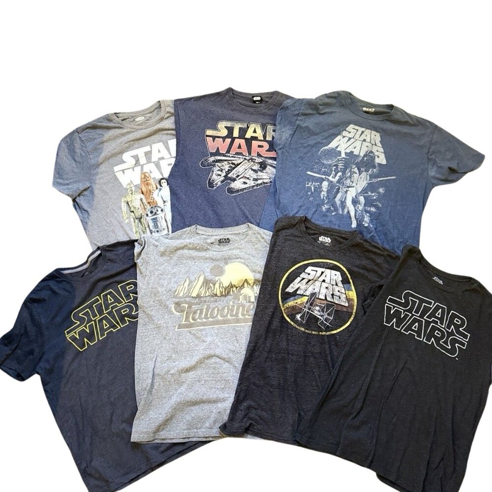 Mens Star Wars Tshirt Lot Of 7 different shirts All XL with same measurements